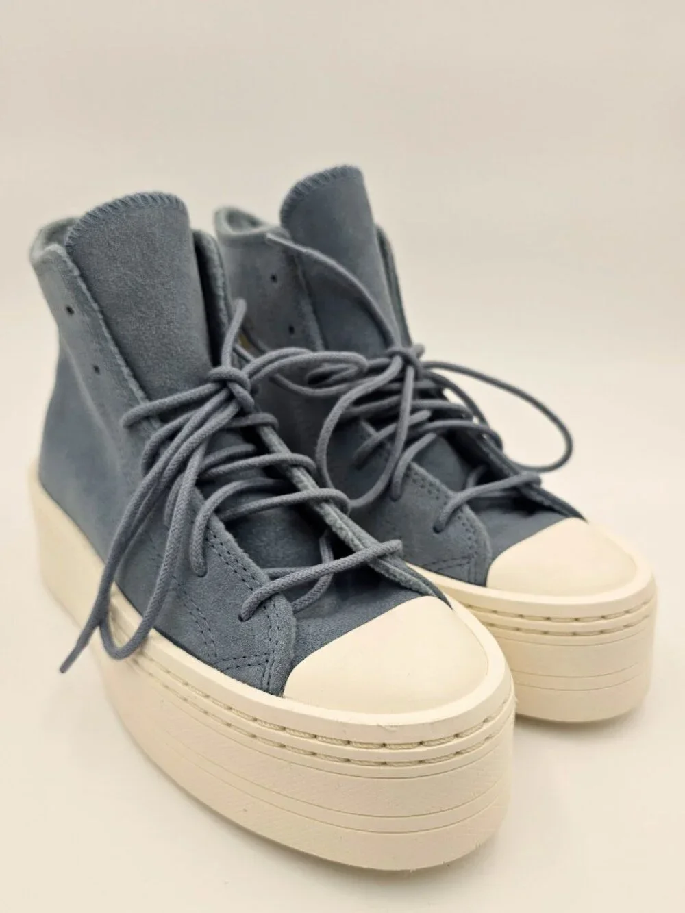 CONVERSE C T All Star Modern Lift Platform Suede BLUE A06816 Women's Size 5- NEW